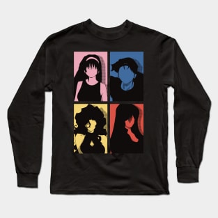 All The Main Characters In Golden Boy Anime In A Colorful Kawaii Minimalist Pop Art Design Long Sleeve T-Shirt